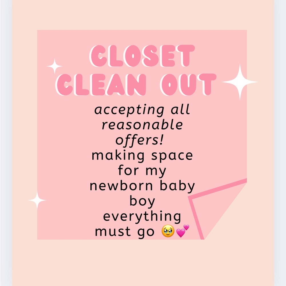 Closet Clean Out Announcement